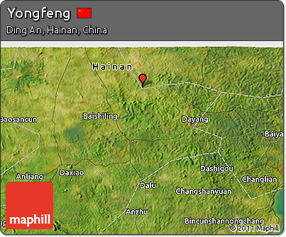 Satellite 3D Map of Yongfeng