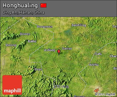 Satellite 3D Map of Honghualing