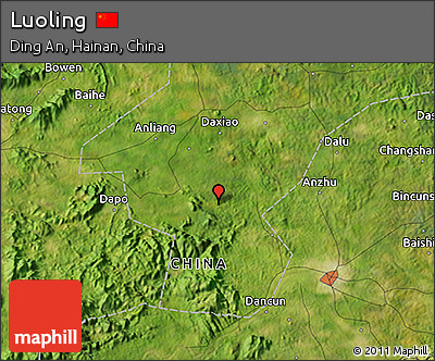 Satellite 3D Map of Luoling