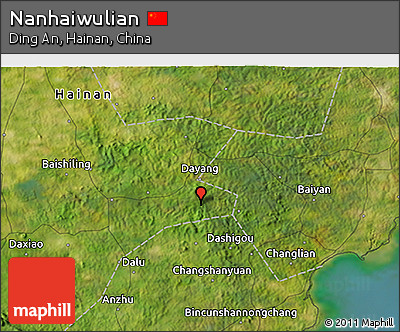 Satellite 3D Map of Nanhaiwulian