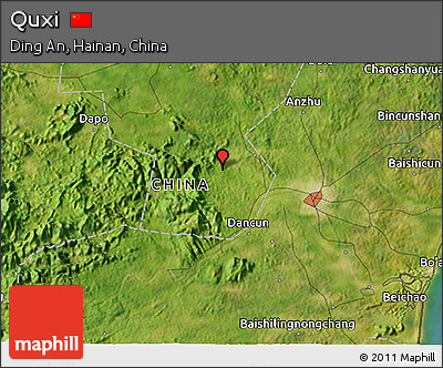 Satellite 3D Map of Quxi