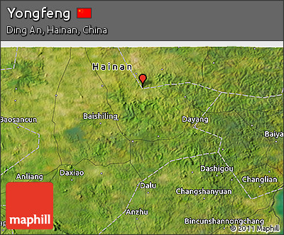 Satellite 3D Map of Yongfeng
