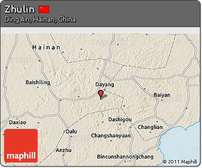 Shaded Relief 3D Map of Zhulin