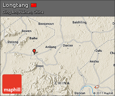 Shaded Relief 3D Map of Longtang