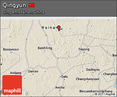 Shaded Relief 3D Map of Qingyun