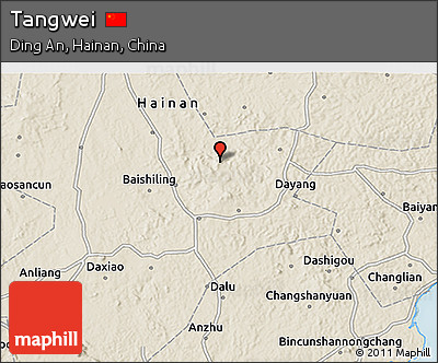 Shaded Relief 3D Map of Tangwei