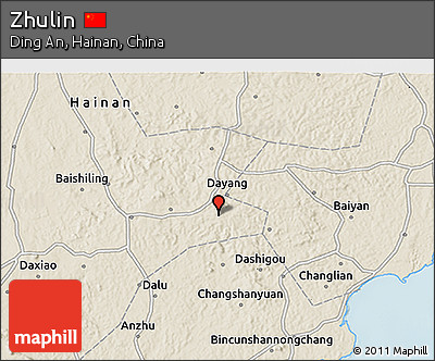 Shaded Relief 3D Map of Zhulin