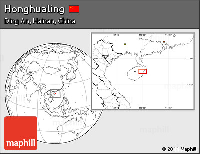 Blank Location Map of Honghualing