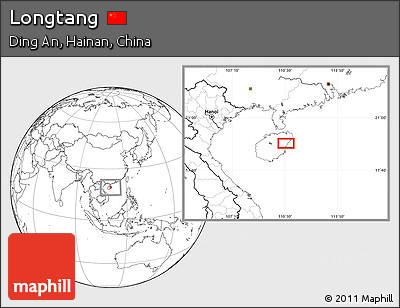 Blank Location Map of Longtang
