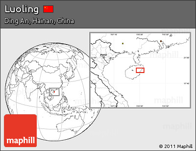 Blank Location Map of Luoling