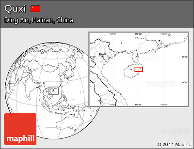 Blank Location Map of Quxi