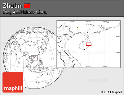 Blank Location Map of Zhulin