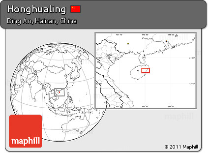 Blank Location Map of Honghualing