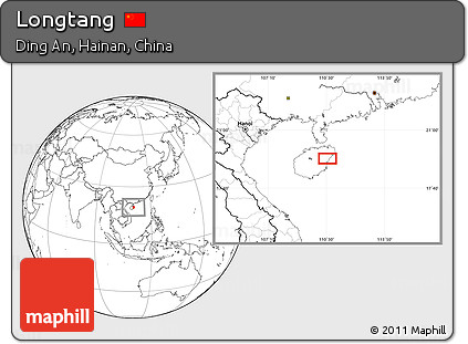 Blank Location Map of Longtang