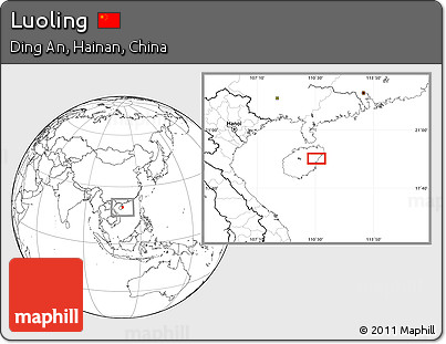 Blank Location Map of Luoling