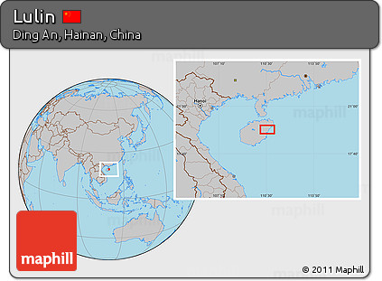 Gray Location Map of Lulin