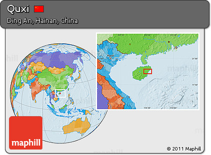 Political Location Map of Quxi