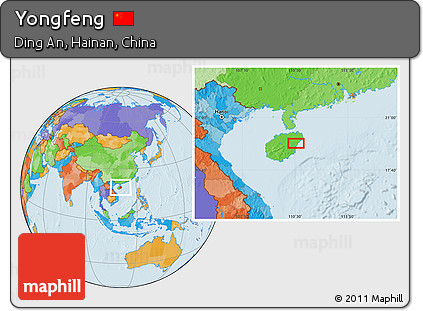 Political Location Map of Yongfeng