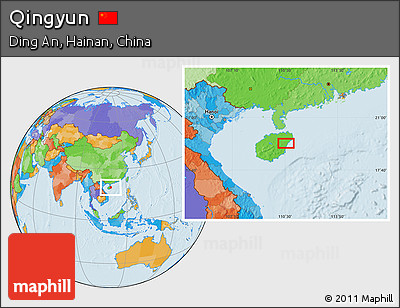 Political Location Map of Qingyun