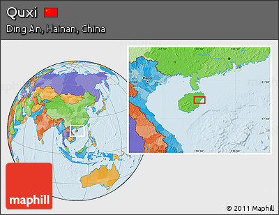 Political Location Map of Quxi