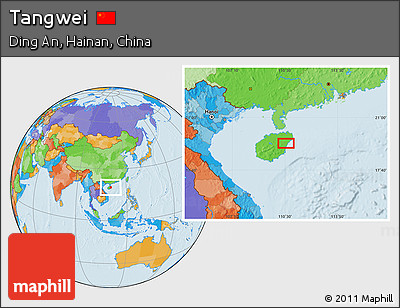 Political Location Map of Tangwei