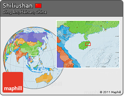 Political Location Map of Shiliushan