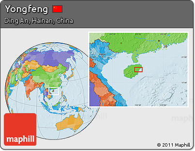 Political Location Map of Yongfeng