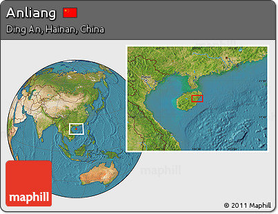 Satellite Location Map of Anliang