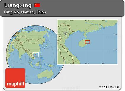 Savanna Style Location Map of Liangxing