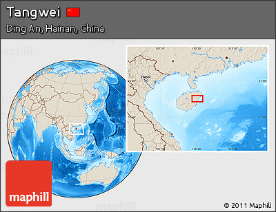 Shaded Relief Location Map of Tangwei