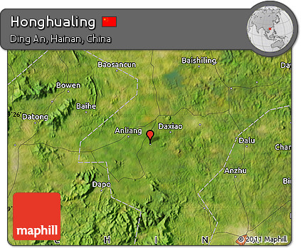 Satellite Map of Honghualing