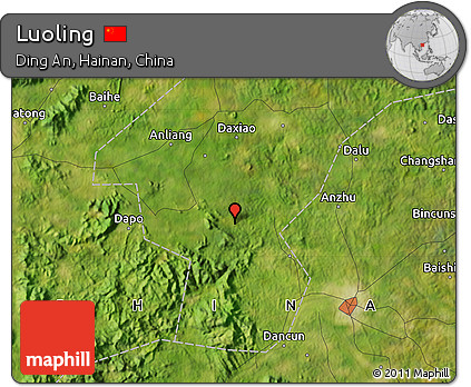 Satellite Map of Luoling