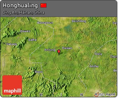 Satellite Map of Honghualing