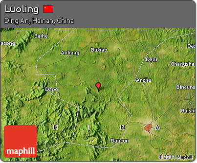 Satellite Map of Luoling