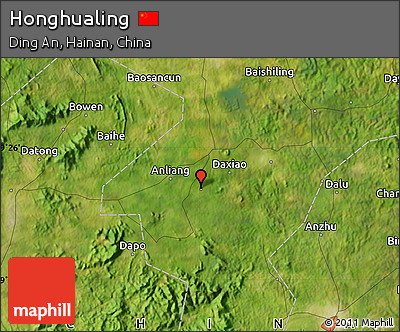 Satellite Map of Honghualing