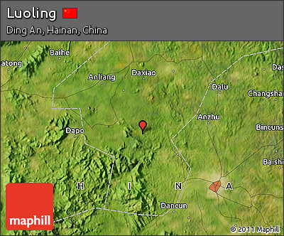 Satellite Map of Luoling