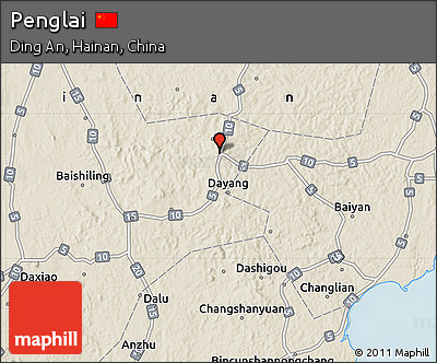 Shaded Relief Map of Penglai