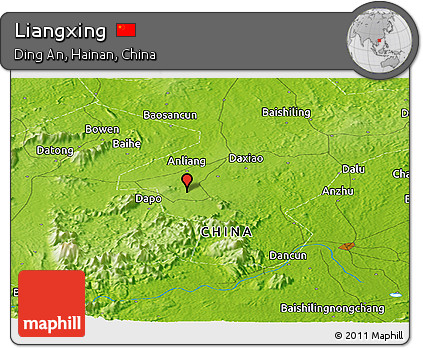 Physical Panoramic Map of Liangxing