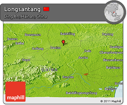 Physical Panoramic Map of Longsantang