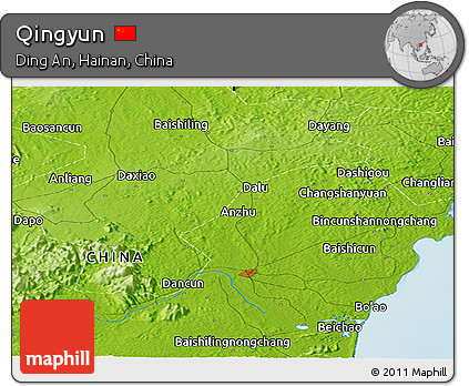 Physical Panoramic Map of Qingyun