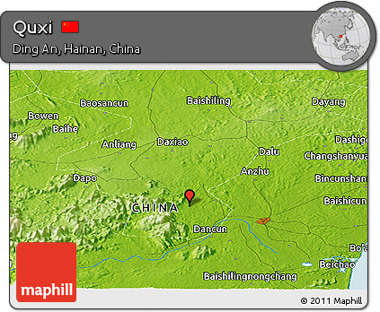 Physical Panoramic Map of Quxi