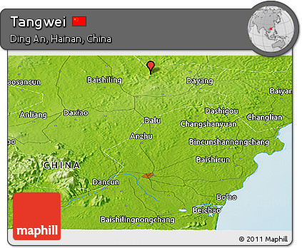 Physical Panoramic Map of Tangwei