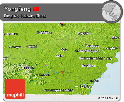 Physical Panoramic Map of Yongfeng