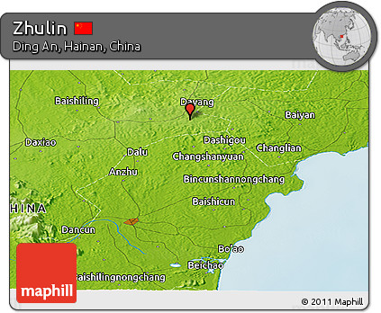 Physical Panoramic Map of Zhulin