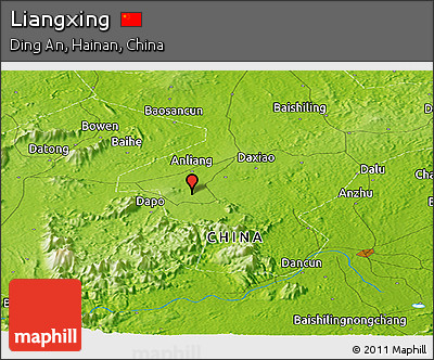 Physical Panoramic Map of Liangxing