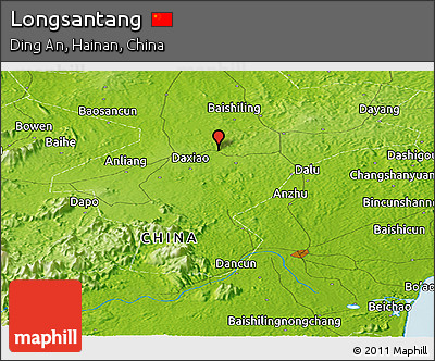 Physical Panoramic Map of Longsantang