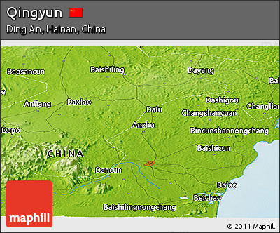 Physical Panoramic Map of Qingyun