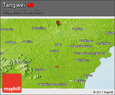 Physical Panoramic Map of Tangwei