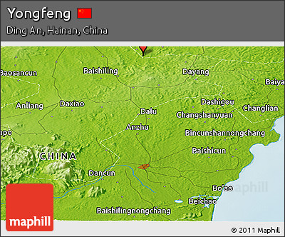 Physical Panoramic Map of Yongfeng