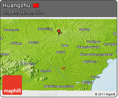 Physical Panoramic Map of Huangzhu